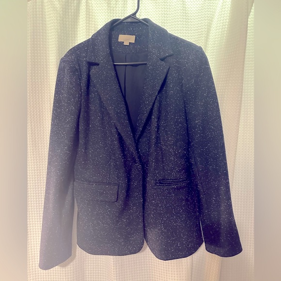 LOFT Jackets & Blazers - Loft wool blazer size 12, navy blue, space dots